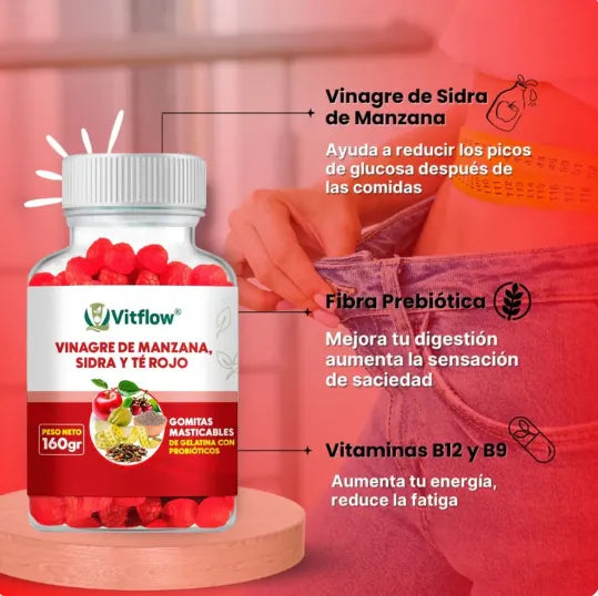 Gomitas de Vinagre de Manzana 🍎 2 por el precio de 1 + Envío Gratis